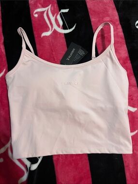 PLAYBOY Pale Pink Cropped Cami Top